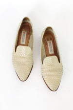 Bandolino Cream Woven Flats 8.5