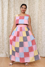 Candy Gingham Two Piece Set L