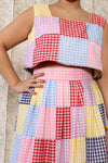 Candy Gingham Two Piece Set L