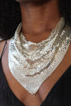 Whiting & Davis Metal Mesh Scarf Necklace