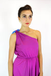 Fuschia Asymmetrical Knit Dress M