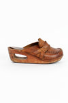 70s Cutout Wood Clogs 7.5