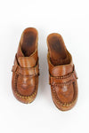 70s Cutout Wood Clogs 7.5