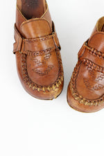 70s Cutout Wood Clogs 7.5