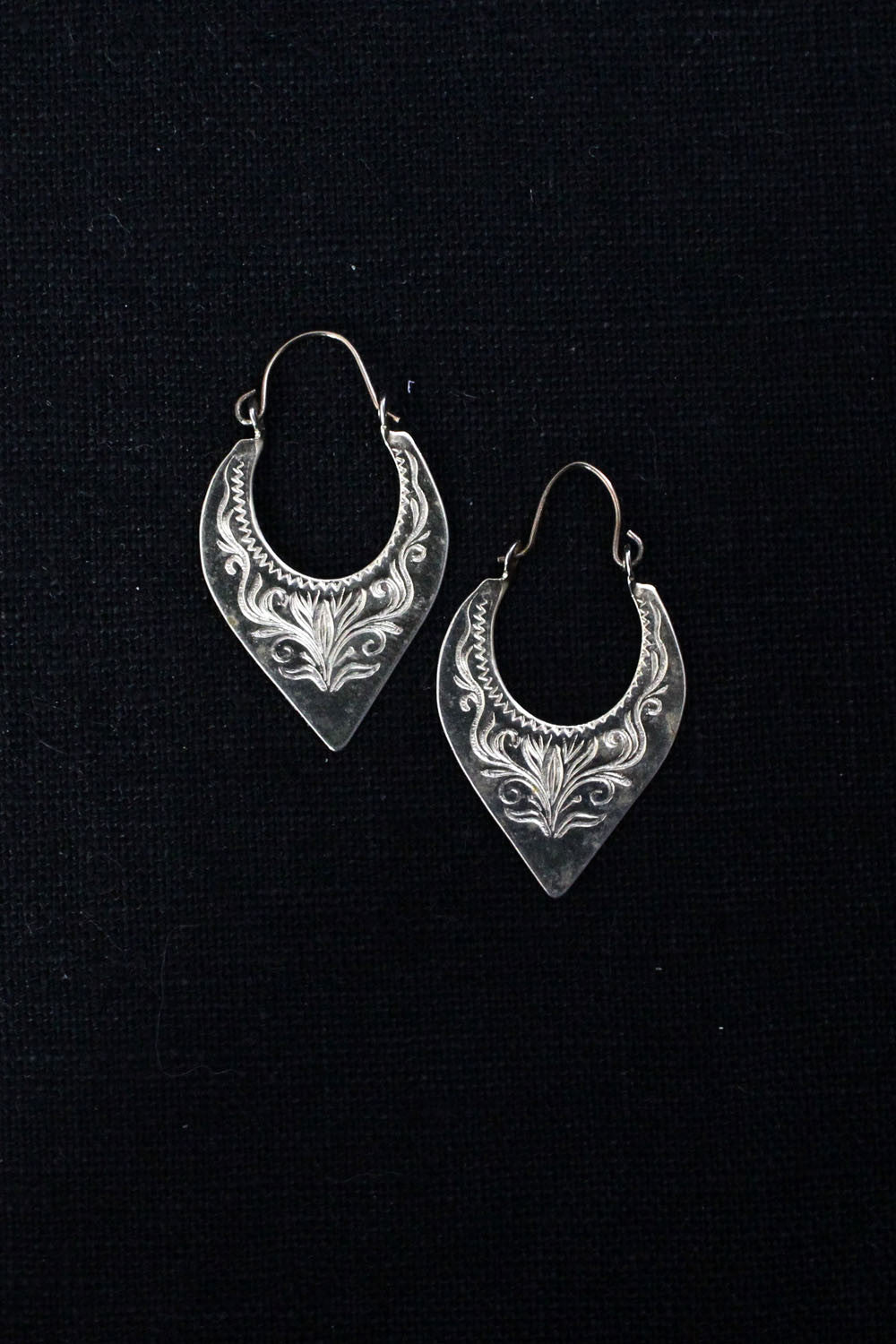 Etched Point Earrings