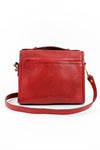 Carmine Red Convertible Satchel Bag