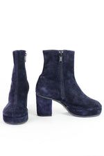 90s Platform Navy Boots 7