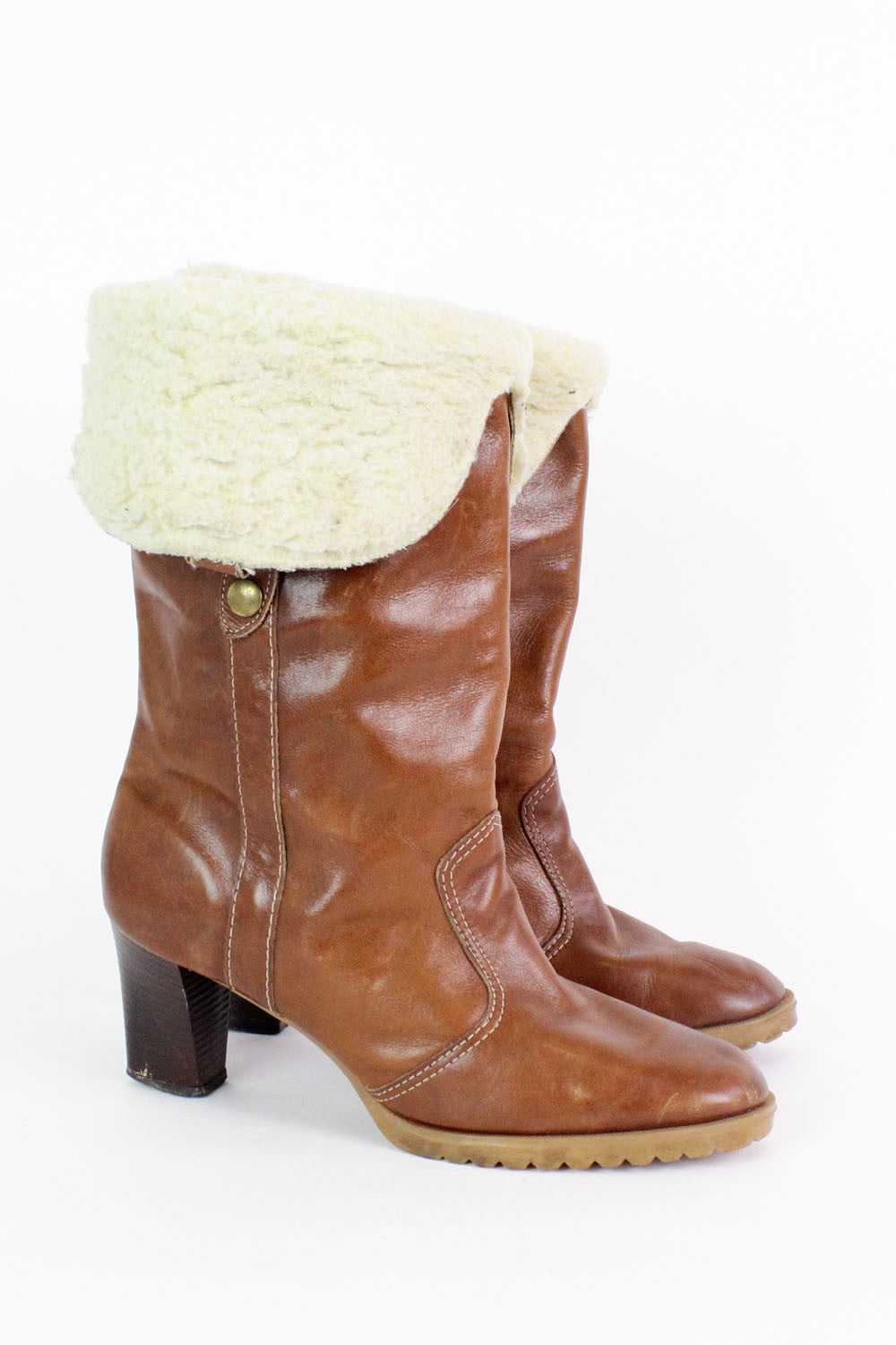 Heeled Sherpa Boots 8