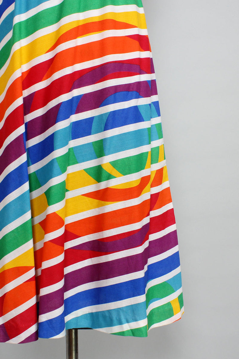 70s Rainbow Cyclone Dress M