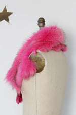 Hot Pink Fox Fur Stole