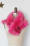 Hot Pink Fox Fur Stole