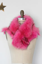 Hot Pink Fox Fur Stole