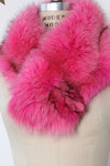 Hot Pink Fox Fur Stole