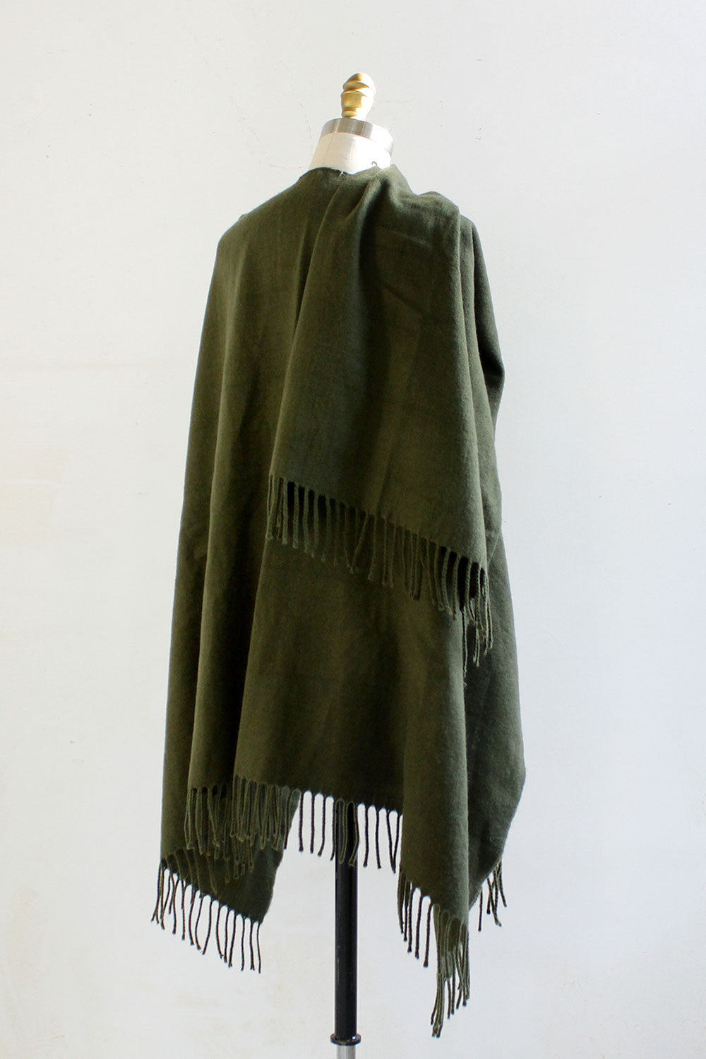 Olive Fringey Shawl