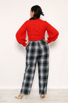 Red Knit Balloon Top M/L