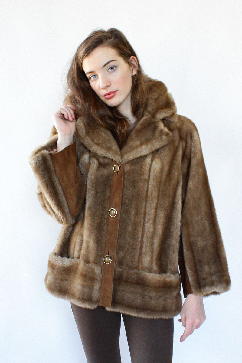 Edith Faux Fur Coat S/M – OMNIA