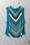 Teal Chevron Tunic