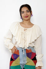 Bonjour Vanilla Crinkle Blouse M/L