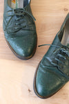 Hunter Green Leather Oxfords 7