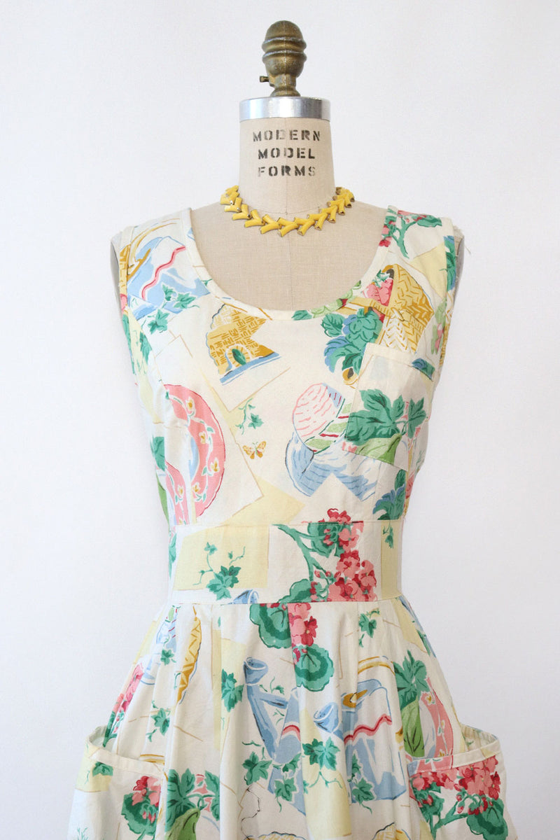 Garden Novelty Print Pocket Dress M-M/L