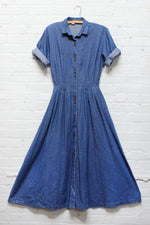 Denim Flare Dress M