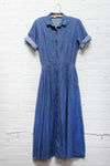 Denim Flare Dress M