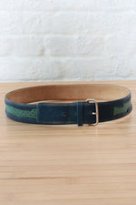 Lanvin Teal Tone Leather Belt XS-M