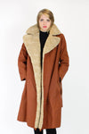 Rust Fleece Trim Coat M/L