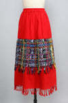 Guatemalan Fringe Skirt M/L