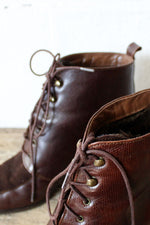 Fleece Lined Lace Up Booties 6