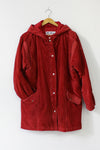 Maroon Corduroy Parka S/M