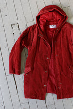 Maroon Corduroy Parka S/M