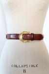 Chestnut Leather Scroll Belt