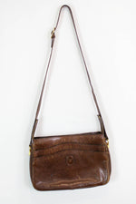 Distressed Leather Accordion Bag