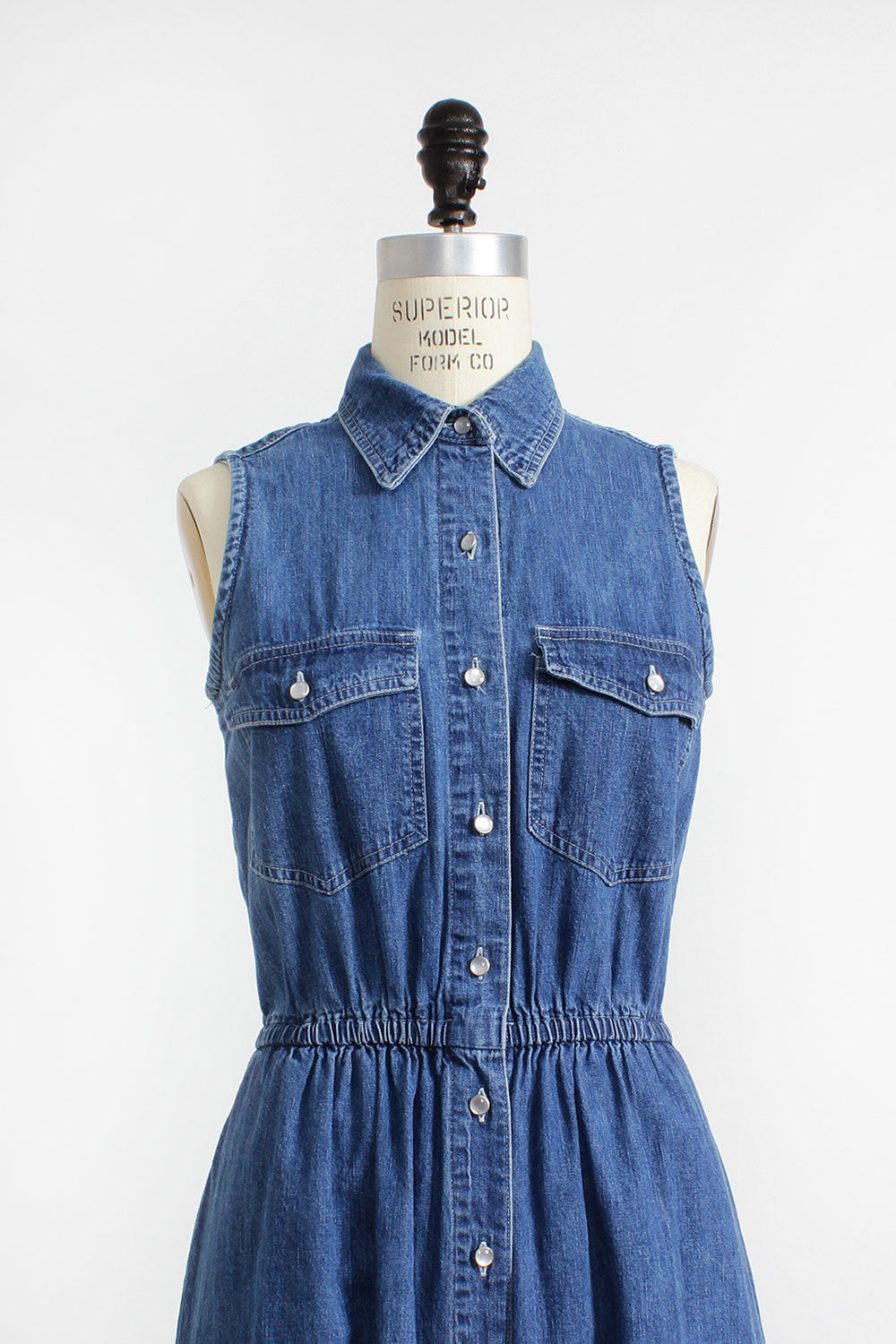 Thelma Denim Snap Dress S