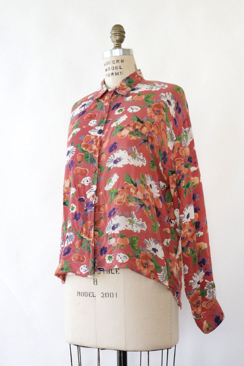 Softest Cherry Daisy Print Buttondown S-L