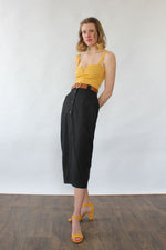 French Buttondown Pencil Skirt XS