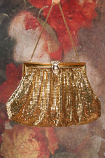 Gold Whiting & Davis Mesh Purse