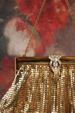 Gold Whiting & Davis Mesh Purse