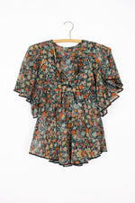 Floral Flutter Blouse S