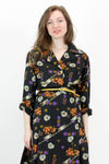 Abstract Print Shirt Dress L