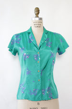 Teal Blueberry Buttondown S