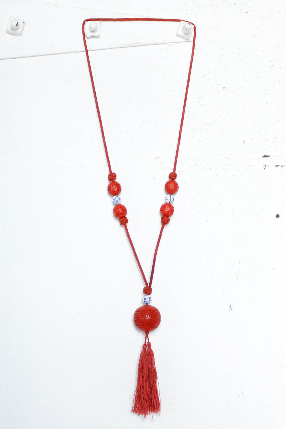 Cinnabar Bead Necklace