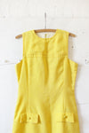 Lemon Linen Shift Dress S