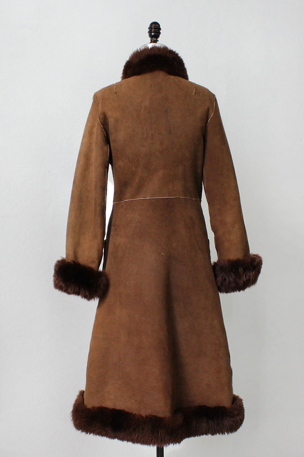 Chocolate Shearling Coat XS/S