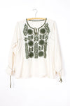 Olive Branch Peasant Top