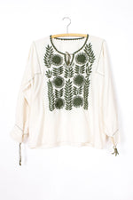 Olive Branch Peasant Top