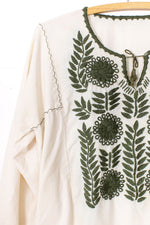 Olive Branch Peasant Top