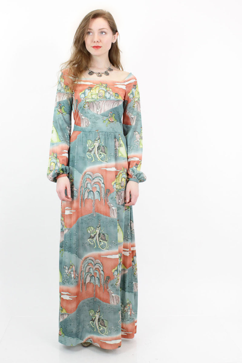 70s Fairy Tale Maxi Dress S