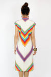 Serape Chevron 70s Dress S/M